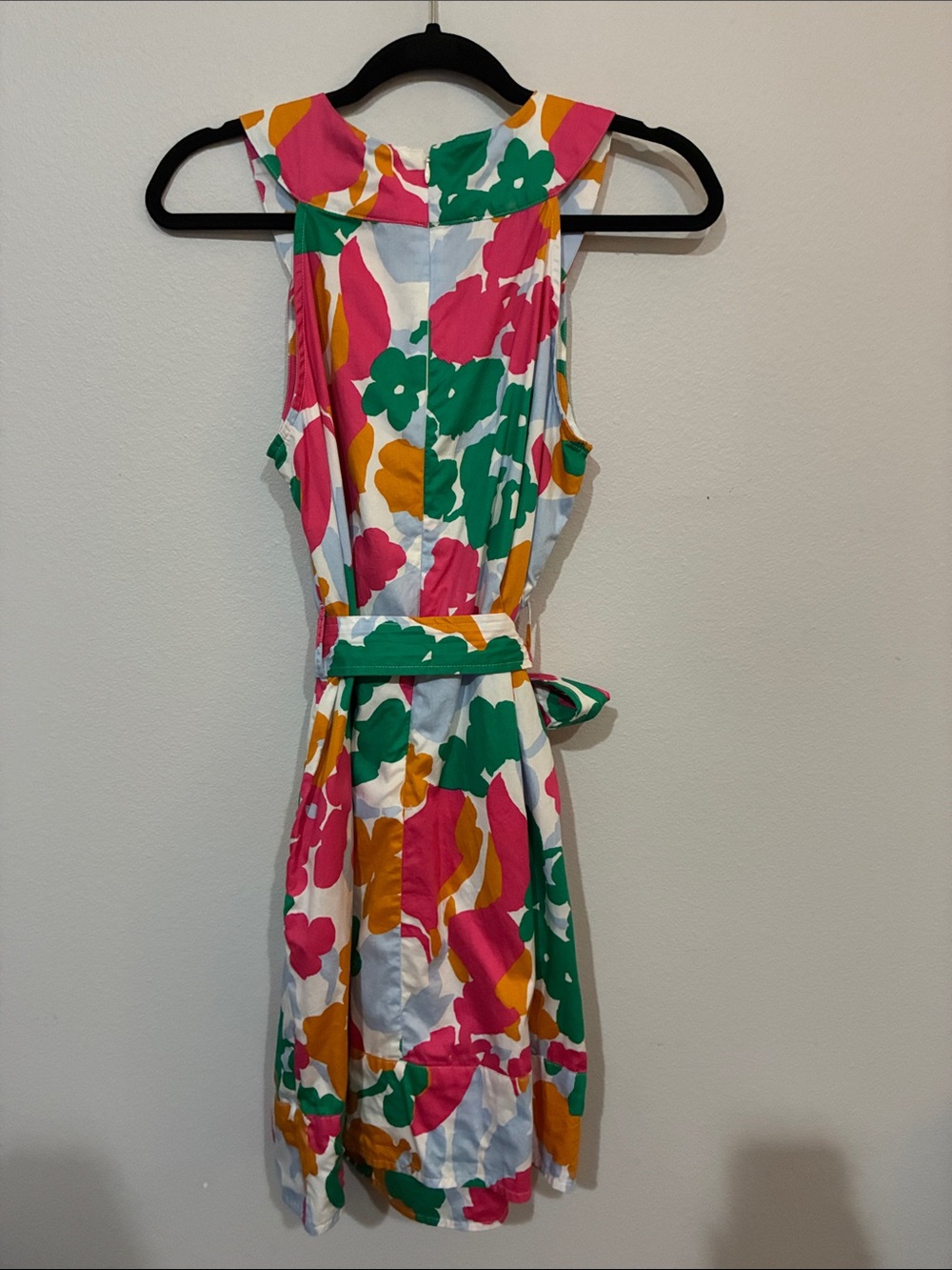 Free Assembly Bright Floral Sleeveless Tie-Waist Dress - Multi - Picture 8 of 8